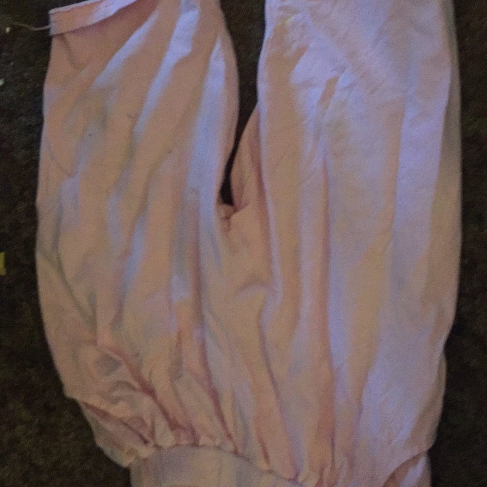 A pair of pink shorts